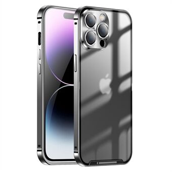 IPhone 14 Pro Matte -puhelimen suojus alumiiniseoksella puskurikehyksellä Scratch puhelinkuori ja metallikameran linssisuoja