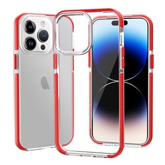 IPhone 14 Pro Hybrid Crystal Clear Cover Kaksivärinen Pehmeä TPU TPE-runkotyyny Scratch puhelinkotelo