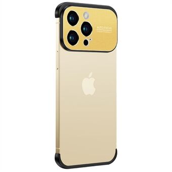 IPhone 14 Pro Scratch puhelinkotelo, reunaton TPU + alumiiniseoskuori ja linssin kehyksen suojus