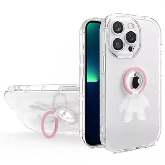 IPhone 14 Pro 6,1 tuuman Spaceman Design putoamista estävä läpinäkyvä TPU-puhelinkotelo PC- Ring