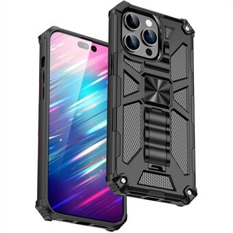 IPhone 14 Pro :lle 6,1 tuuman PC+TPU Iskunkestävä Armor Cover Magneettinen Kiinnike Putoamista estävä Kickstand puhelimen suojus