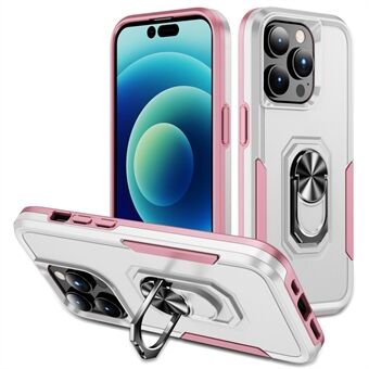 Defender-sarja iPhone 14 Pro 6,1 tuuman Ring Design PC + TPU-puhelinkotelo putoamisen estävä takakuori