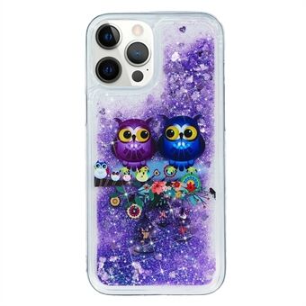 IPhone 14 Pro 6,1 tuuman Liquid Glitter Quicksand -puhelimen suojakotelon kuviotulostus Pehmeä TPU läpinäkyvä takakansi