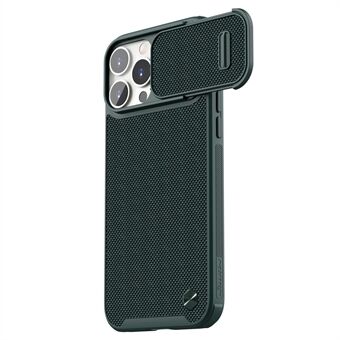 NILLKIN iPhone 14 Pro Liukumaton takakuori Nylon Fiber Textured Hard PC + Pehmeä TPU-puhelinkotelo liukukameran suojuksella