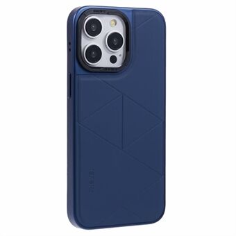 X-LEVEL iPhone 14 Pro Suojakotelo Geometric Iskunkestävä PC+TPU+Nahka Takakuori Puhelimelle