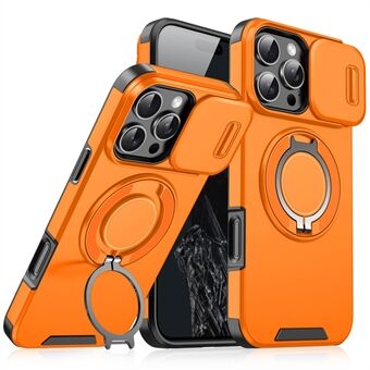 iPhone 14 Pro Magneettinen Kotelo Liukuva Linssinsuoja Rengas Jalusta TPU+PC Puhelinkuori