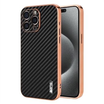 AZNS iPhone 14 Pro -kotelo Galvanointi Hiilikuitutekstuuri PU+TPU Puhelimen Suojakuori