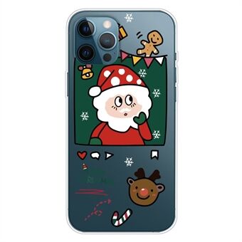 IPhone 14 Pro Funny Christmas Pattern Design -puhelinkotelo Pehmeä TPU Ohut Iskunkestävä Sormenjälkiä estävä kansi