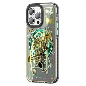 PQY Mecha -sarjan IML-puhelinkotelo iPhone 14 Pro, hybridi-PET+TPU-valaisin galvanoitu suojakuori, yhteensopiva MagSafen kanssa