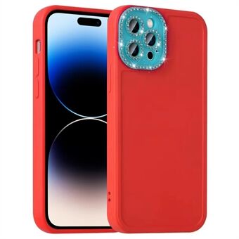 IPhone 14 Pro Anti-drop TPU + PC Hybrid Case tekojalokivi Decor Tarkka Cutout Kameran Linssisuojaus Puhelimen suojus