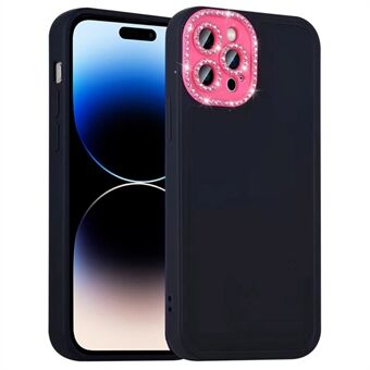 IPhone 14 Pro Anti-drop TPU + PC Hybrid Case tekojalokivi Decor Tarkka Cutout Kameran Linssisuojaus Puhelimen suojus