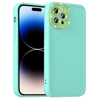 IPhone 14 Pro Anti-drop TPU + PC Hybrid Case tekojalokivi Decor Tarkka Cutout Kameran Linssisuojaus Puhelimen suojus