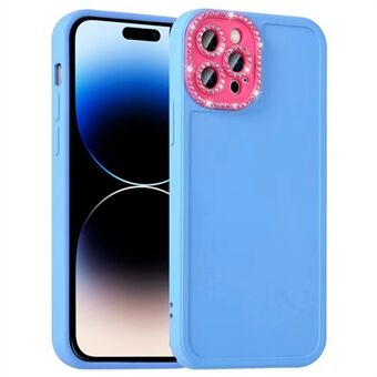 IPhone 14 Pro Anti-drop TPU + PC Hybrid Case tekojalokivi Decor Tarkka Cutout Kameran Linssisuojaus Puhelimen suojus