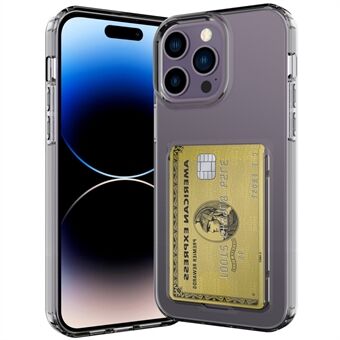 IPhone 14 Pro Card -sarjan läpinäkyvä paksunnettu puhelinkotelo Scratch pehmeä TPU-suojus korttipidikkeellä