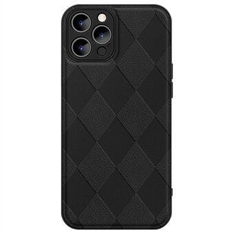 IPhone 14 Pro Rhombus -painettu PU-nahkapäällysteinen PC+TPU-puhelimen kansi Takakuori