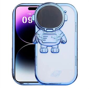 IPhone 14 Pro Scratch iskunkestävä kotelo Spaceman Design TPU -puhelinkotelo ja kameran linssin suojus