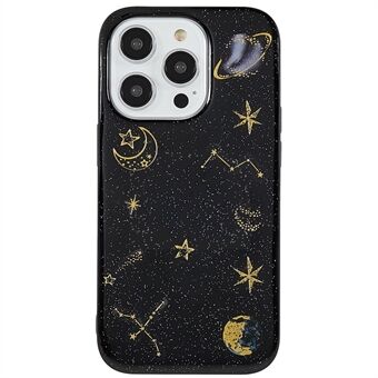 IPhone 14 Pro Soft TPU -puhelinkotelolle Star Planet Pattern Epoksi suojaava takakansi