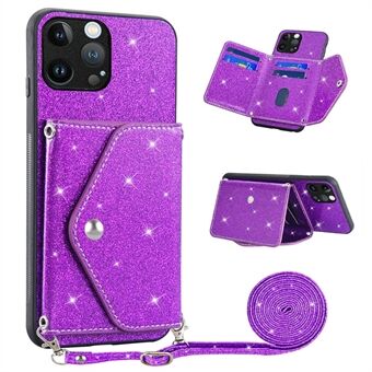 Kolmiokorttipidikkeen takakuori iPhone 14 Pro Kickstand PU nahka + TPU puhelimen kansi