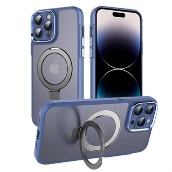 Magneettinen puhelinkotelo iPhone 14 Pro , PC+TPU- Ring Kickstand Matta puhelimen suojus