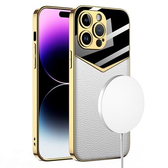 GKK Slim puhelinkotelo iPhone 14 Pro galvanointikotelolle TPU+PC+PU nahkainen puhelinkuori