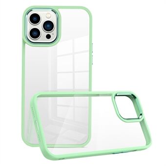 IPhone 14 Pro PC+TPU Clear Case Metal Camera Frame -puhelimen suojakuori