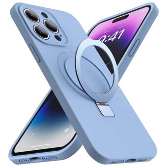 IPhone 14 Pro iskunkestävä nestemäinen silikoni, magneettinen puhelinkotelo, tukijalustan suojakuori