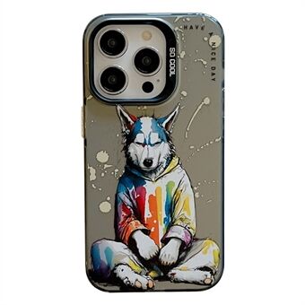 IPhone 14 Pro Graffiti Animal Pattern Painettu kansi PC+TPU Iskunkestävä Puhelinkotelo