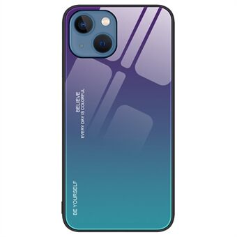 IPhone 14 Plus 6,7 tuuman Gradient Color Design -puhelimen kotelo, karkaistu lasi + PC + TPU Scratch suoja