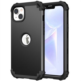 IPhone 14 Plus 3-in-1 Silikoni + PC Hybrid Cover Putoamisenkestävä Paksujen kulmien Design Matkapuhelimen takakuori