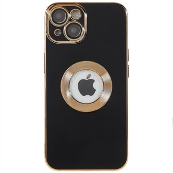 IPhone 14 Plus Hollow Logo Hole Design -puhelimen suojakuorelle CD Texture Ring Decor TPU-kotelo linssikalvolla