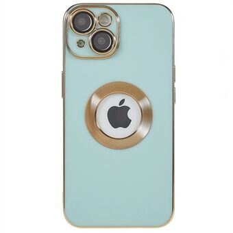 IPhone 14 Plus Hollow Logo Hole Design -puhelimen suojakuorelle CD Texture Ring Decor TPU-kotelo linssikalvolla