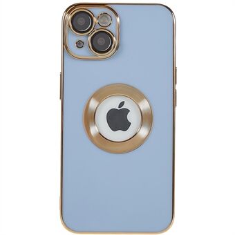 IPhone 14 Plus Hollow Logo Hole Design -puhelimen suojakuorelle CD Texture Ring Decor TPU-kotelo linssikalvolla