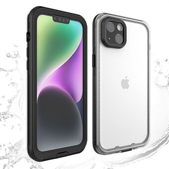 IPhone 14 Plus vedenalainen sukelluspuhelinkotelo TPU+PC+PET IP68 vedenkestävä uimapuhelimen suojus