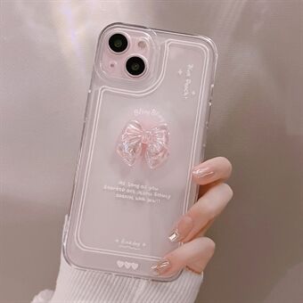 IPhone 14 Plus Soft TPU -puhelinkotelolle Crystal Bowknot Decor Kirkas suojaava puhelimen suojus