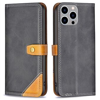 BINFEN COLOR BF Leather Series-8 iPhone 14 Pro Max 6,7 tuuman putoamisen estävä iskunkestävä puhelimen suojus 12 tyylinen kaksoisompeluviiva Nahkainen puhelinkotelo Korttitelineen Stand kansi