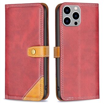 BINFEN COLOR BF Leather Series-8 iPhone 14 Pro Max 6,7 tuuman putoamisen estävä iskunkestävä puhelimen suojus 12 tyylinen kaksoisompeluviiva Nahkainen puhelinkotelo Korttitelineen Stand kansi