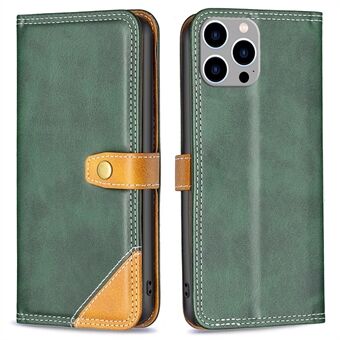 BINFEN COLOR BF Leather Series-8 iPhone 14 Pro Max 6,7 tuuman putoamisen estävä iskunkestävä puhelimen suojus 12 tyylinen kaksoisompeluviiva Nahkainen puhelinkotelo Korttitelineen Stand kansi