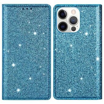 IPhone 14 Pro Max 6,7 tuuman Glitter Sequins Full Protection Stand korttipidike PU-nahka suojaava puhelinkotelon suojus