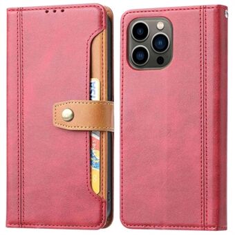 IPhone 14 Pro Max 6,7 tuuman Scratch Business Leather Case Stand ominaisuus Magneettisesti suljettava puhelimen kansi