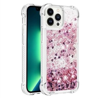 YB Quicksand Series-1 iPhone 14 Pro Max 6,7 tuuman TPU takakuori Iskunkestävä puhelinkotelo nestemäisellä kelluvalla kimaltelevalla paljeteilla Scratch puhelimen kuori