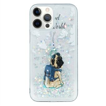 IPhone 14 Pro Max 6,7 tuuman Glitter Bling Powder Quicksand kotelokuviotulostus TPU:n takakansi