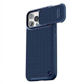 NILLKIN iPhone 14 Pro Max Scratch puhelimen takakuori Nylon Fiber Textured Hard PC + pehmeä TPU-puhelinkotelo liukukameran suojuksella