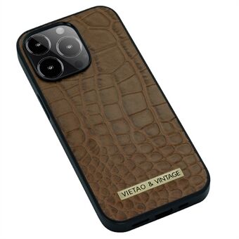 VIETAO iPhone 14 Pro Max Crocodile Texture PU -nahka+PC+TPU-puhelinkotelo Business Style Scratch puhelimen suojus