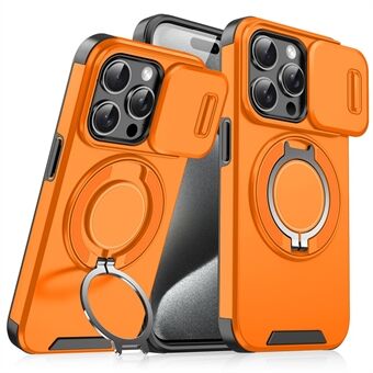 14 Pro Max Magneettinen Kotelo Kickstand TPU+PC Puhelimen Kotelo Kameran Linssin Liukuläpässä