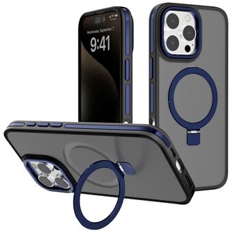 C1 Series iPhone 14 Pro Max -suojakotelo TPU+PC Naarmunkestävä puhelimen suojakuori pyörivällä magneettisella rengasjalustalla