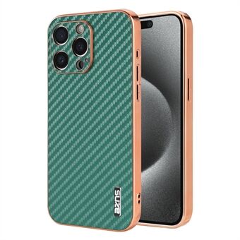 AZNS iPhone 14 Pro Max Kotelo Sähkösively Hiilikuitu Tekstuuri PU+TPU Puhelimen Suojaus