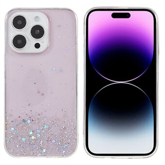 IPhone 14 Pro Max Starry Sky Sparkle Epoksipuhelinkotelolle Pehmeä TPU putoamista estävä iskunkestävä suojakuori