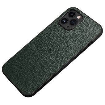 IPhone 14 Pro Max Ultra Slim -puhelimen suojakuori Litchi Texture aito lehmännahkainen nahkapäällysteinen kova PC+TPU Scratch puhelinkotelo