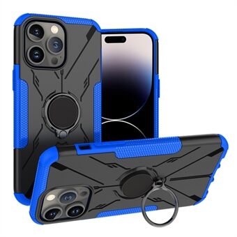 IPhone 14 Pro Max PC + TPU iskunkestävälle puhelimen takakansirengas Ring suojakotelo