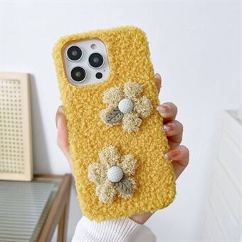 IPhone 14 Pro Max Flower Decor Pehmo + TPU Soft Case -pudotusta estävä suojakuori